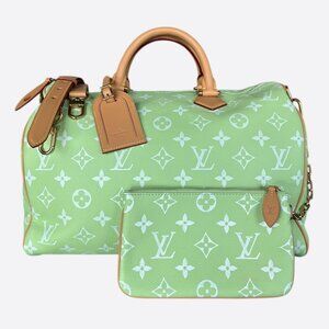 Louis Vuitton Lime Green & White Monogram P9 Speedy 40